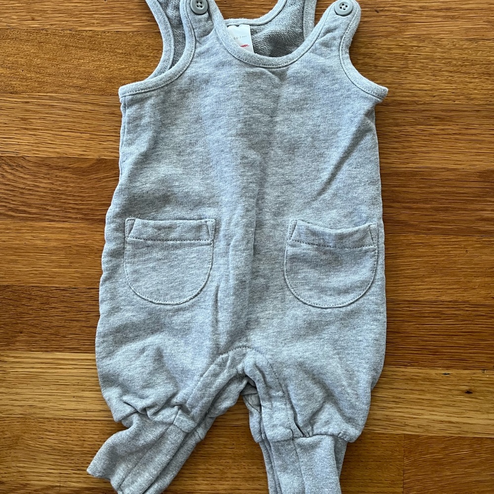 Hanna Anderson baby pocket overalls - French terry